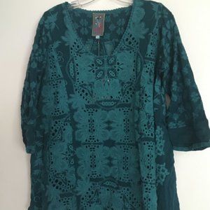 Teal 3/4 Sleeve Top